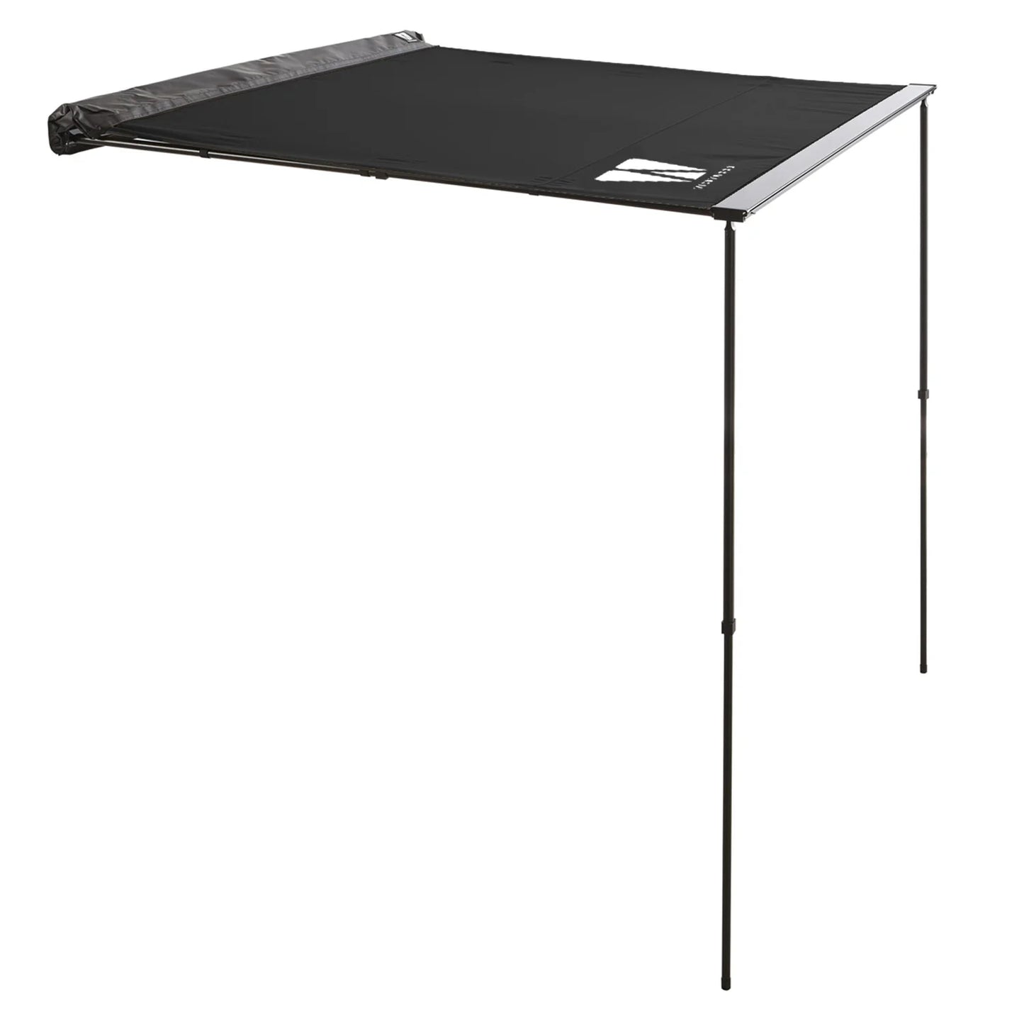 Markise til din bil Markise VICKYWOOD 140 cm – Perfekt til Dit Campingeventyr!  Skab et behageligt og beskyttet udeområde med VICKYWOOD Markisen. Uanset om du vil lave mad, slappe af eller nyde hyggelige stunder med familie og venner, sørger denne markise for skygge på solrige dage og læ for regnen.  Markisen monteres nemt på dine tagbøjler via et praktisk skinnesystem. Teleskopstængerne i aluminium er justerbare i højden og sikrer et stabilt fundament, mens det robuste polyesterstof hurtigt spændes fast