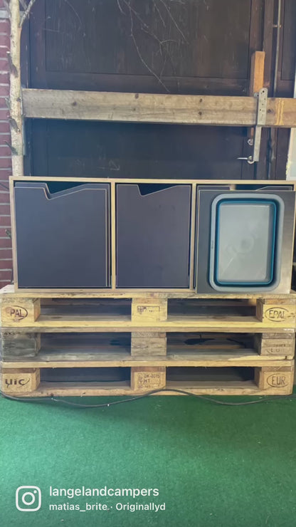 Klapbord med Opvaskebalje - Praktisk, Pladsbesparende og Foldbar! Få mere ud af din camperbox med et praktisk klapbord med opvaskebalje! Tilbehør til din camperbox. 